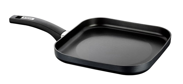 MONIX Resistent Plus | 28 cm flacher, quadratischer Aluminiumgrill mit Antihaftbeschichtung