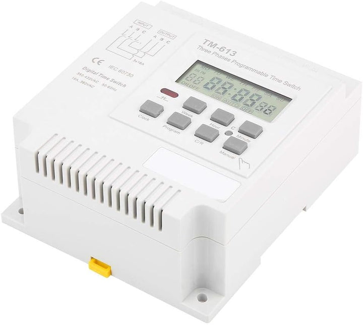 Timer-Schalter, 380 V Dreiphasen-Digital-Timer-Schalter Programmierbarer Zeitrelais-Schalter Wöchent