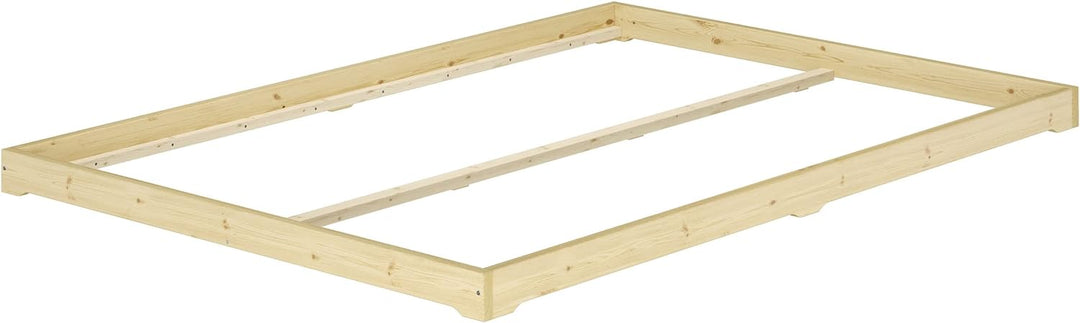 Erst-Holz Futonbett bodenbett extra niedriges Studentenbett 140x200 Fichte Tanne geölt V-60.47-14, A
