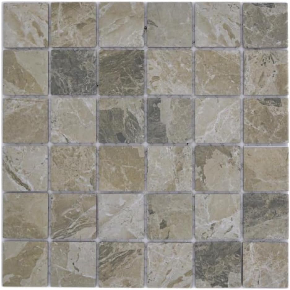 Keramikmosaik Keramik Mosaik Mosaikfliese Keramik Steinoptik sandbraun Wandverkleidung Küchenfliese