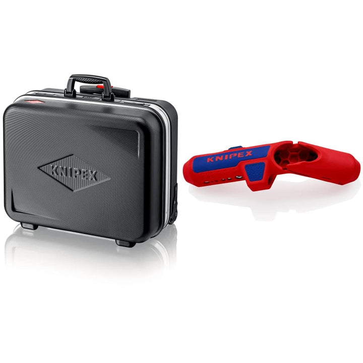 KNIPEX 00 21 06 LE Werkzeugkoffer "BIG Basic Move" Werkzeug-Trolley | Rollkoffer leer & ErgoStrip Un