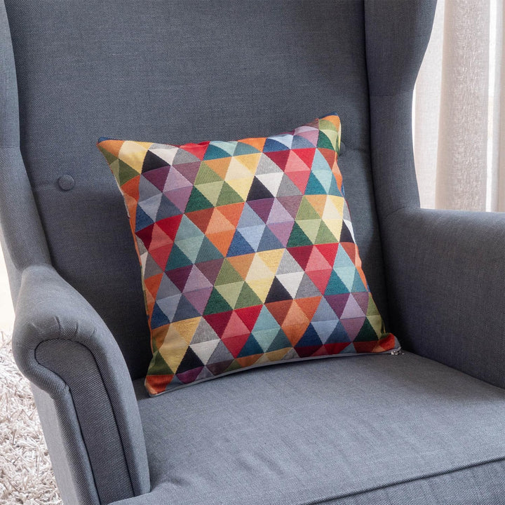 Selfitex 2er Set Bunte Sofakissen mit Füllung und Bezug 40x40, Luxus Sofakissen, farbenfrohes Couchk