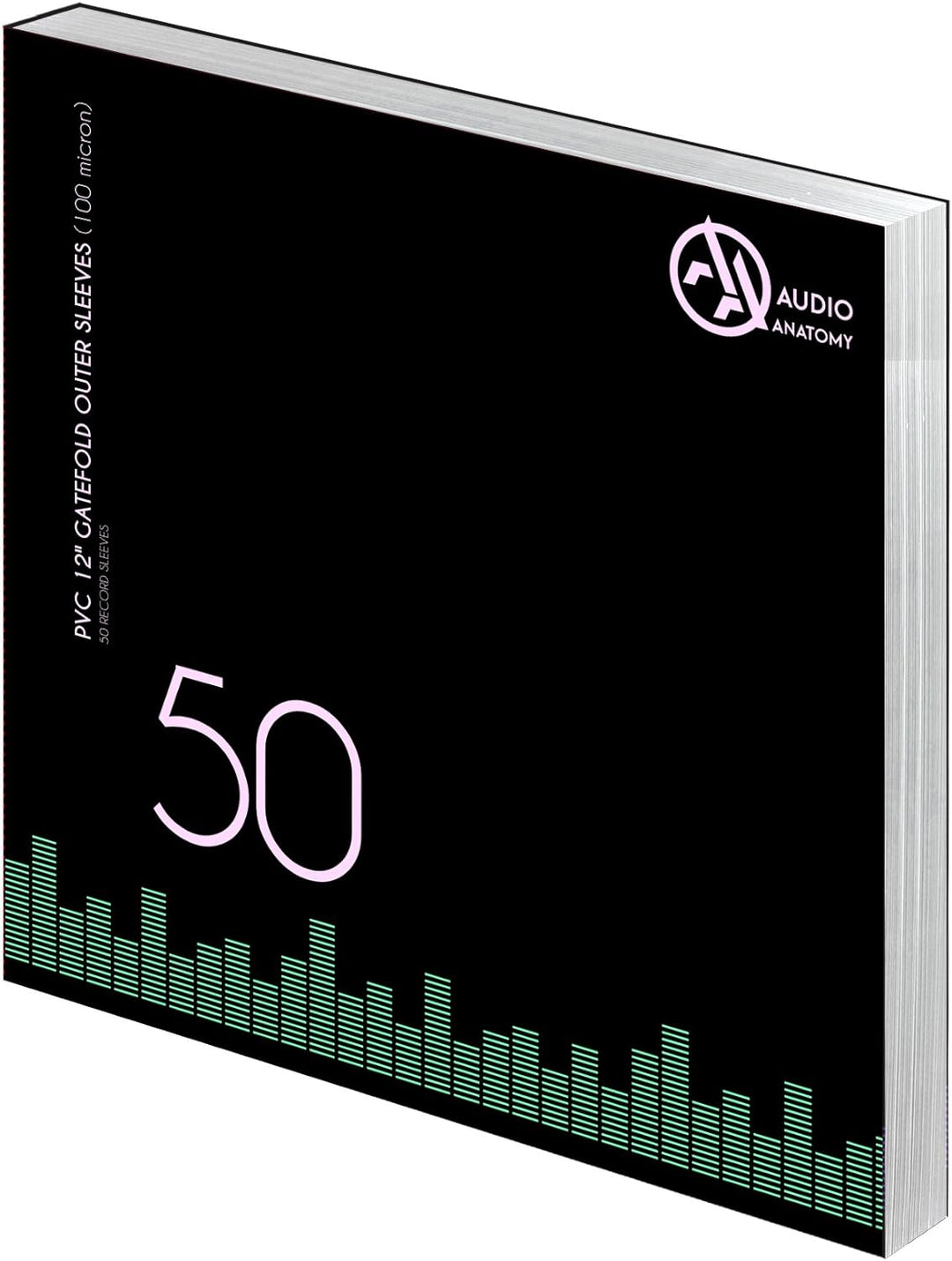 Audio Anatomy Vinyl-Doppel LP Gatefold Aussenhüllen 12“ PVC/100µ - Transparent, 50 Stück