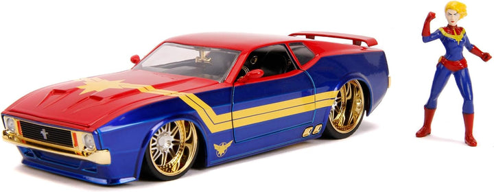 Jada Toys 253225009, 1973 Ford Mustang Mach, Spielzeugauto, Türen, Kofferraum, Motorhaube zum Öffnen