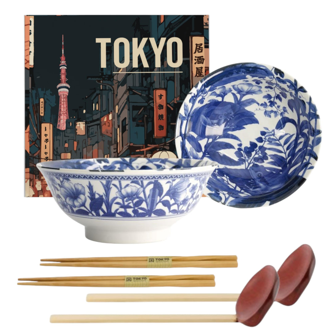 TOKYO Design Wa Kaeru Schalen 2er Set | Japanisches Porzellan | Suppenschalen mit Frosch-Motiv | Ø 2