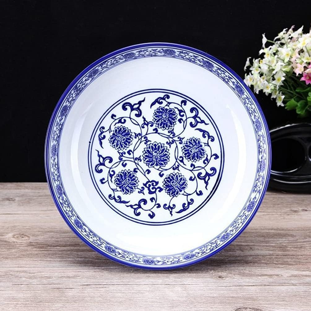 BESTonZON Keramik Suppensch¨¹ssel Nudelschale Asiatische Ramen Sch¨¹ssel Blau 7 Zoll Chinesische Sti