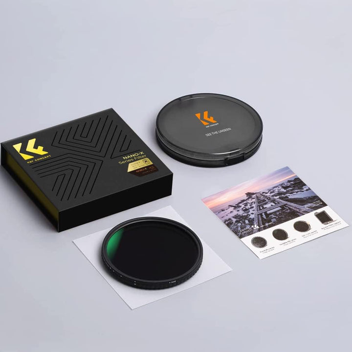 K&F Concept Nano-X Serie ND Filter 49mm Variabler Graufilter ND2-32(1-5 Blendenstufen), 49MM