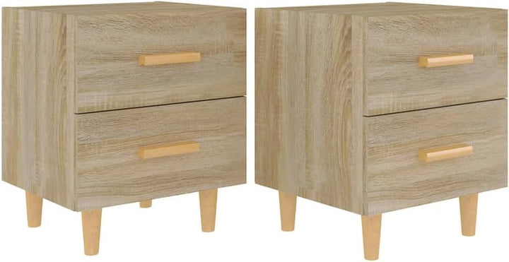 homiuse 44x40x47,5 cm 2 STK Nachttisch NachtkäStchen Sonoma-Eiche NachtischschräNke Mini Kommode Nac