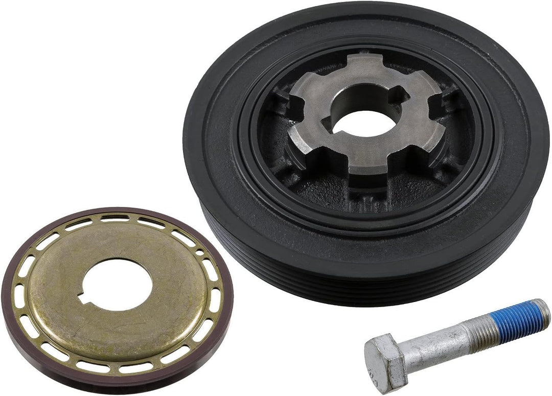 febi bilstein 36433 Riemenscheibe (entkoppelt) für Kurbelwelle, mit Polrad und Schraube , 1 Stück