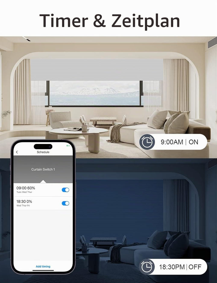 [6.1 Gen.] Smart Rolladenschalter, Maxcio Jalousieschalter mit Steuerbare LED, Kompatibel mit Alexa