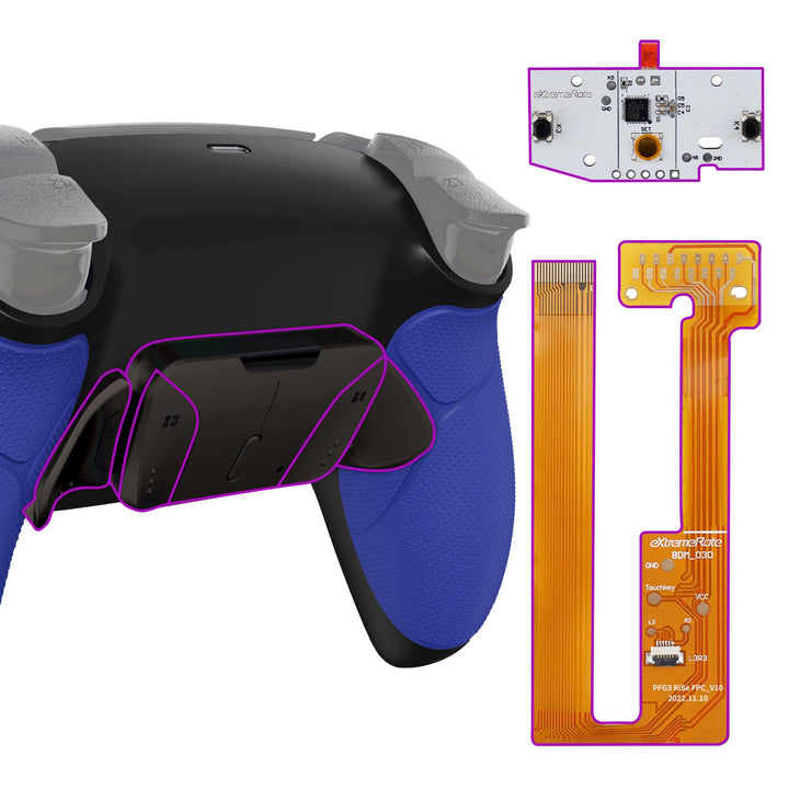 eXtremeRate Programmierbar RISE4 Remap Kit für ps5 Controller BDM-030/040,Real Metal Buttons(RMB) Re