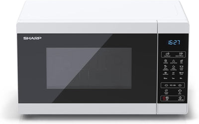 SHARP MG02EW Mikrowelle mit Grill (Mikrowelle: 800W, Grill: 1000W, 11 Leistungsstufen, Auftaufunktio