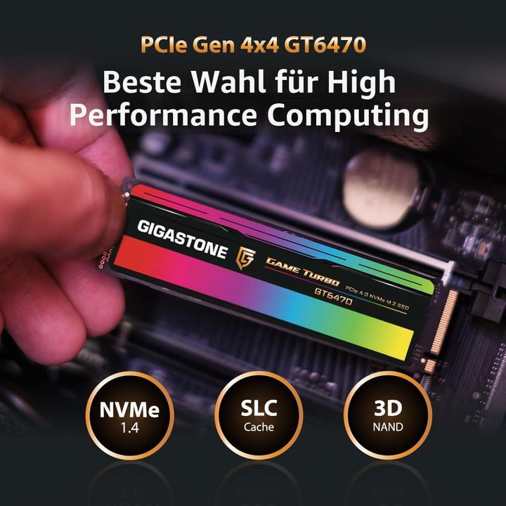 Gigastone M.2 SSD 1TB PCIe 4.0x4 NVMe M.2 2280 Game Turbo Gen4 PCIe Internal Solid State Drives 7,00