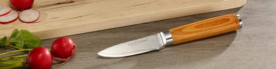 Echtwerk Damastmesser Set 3 teilig, Küchenmesser, Damaszener, Messer mit Holzgriff, Braun/Silber, 36