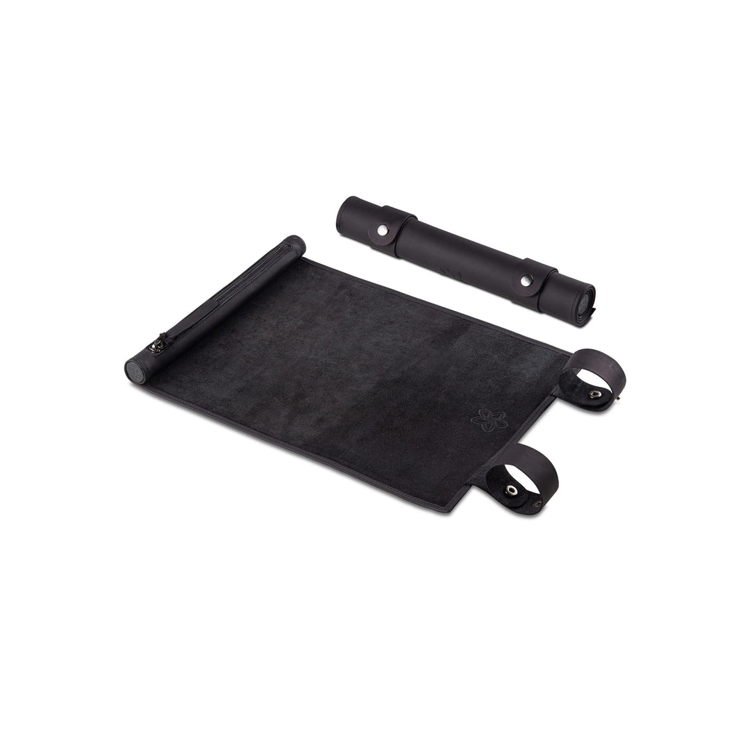 Melia Games RPG Würfelmatte zum Rollen inklusive Würfel Set - handgefertigte Würfelunterlage aus Ech