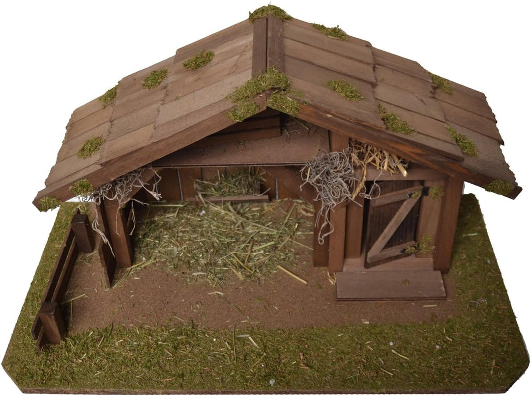 Alfred Kolbe Krippen 1331/12 Weihnachtskrippe aus Holz für 10-12 cm Figuren 55 x 30 x 29 cm,