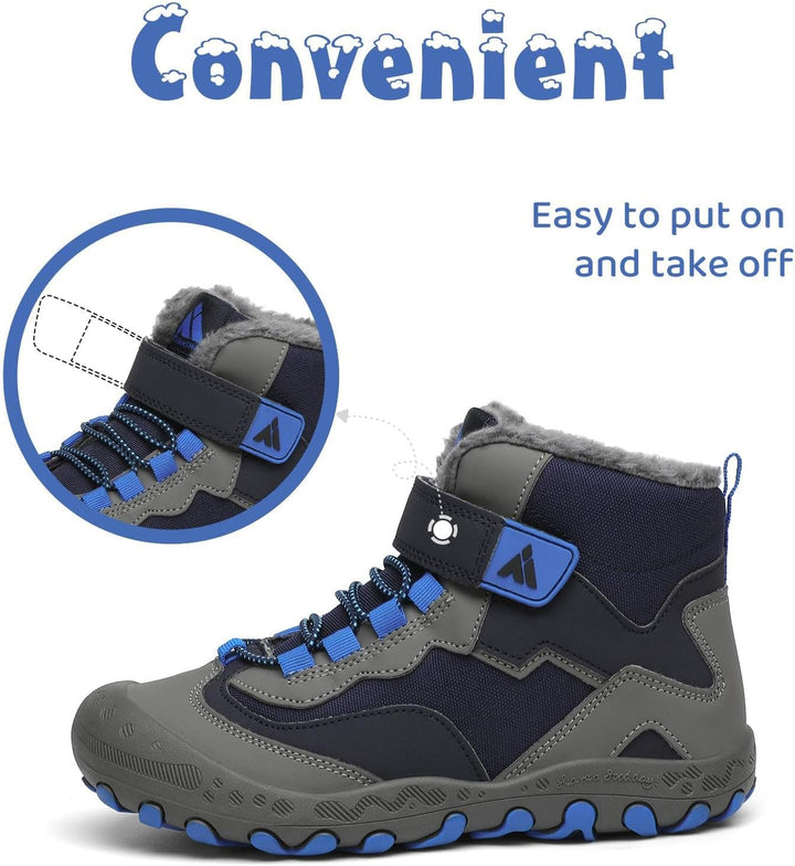 Mishansha Kinder Winterschuhe Warm Gefüttert Winterstiefel Jungen Mädchen Schneestiefel Outdoor Ruts