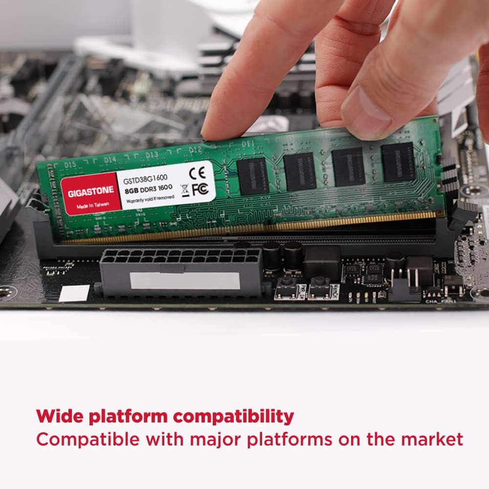 【DDR3 RAM】 GIGASTONE 32GB Kit (4x8GB) DDR3/DDR3L 1600MHz (1333MHz) PC3-12800 (PC3-10600) CL11 1.35V/