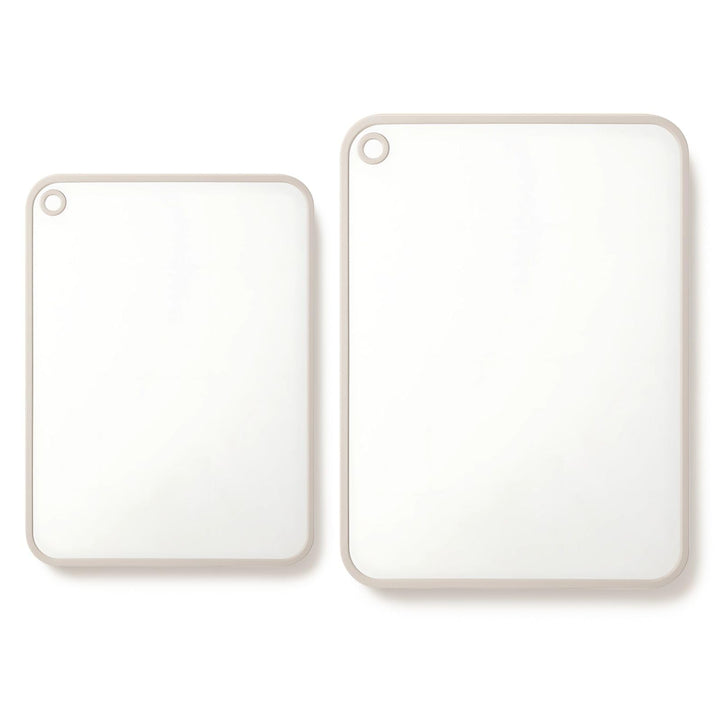 CLOVE Cremeweiss Schneidebrett Kunststoff Gross 40x30cm Klein 34x24 1cm Dicke | 2er-Set HDPP BPA-Fre