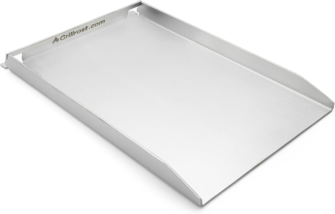 Grillrost.com Das Original Edelstahl Grillplatte | Plancha 45x30cm - passend für Napoleon Rogue (mit