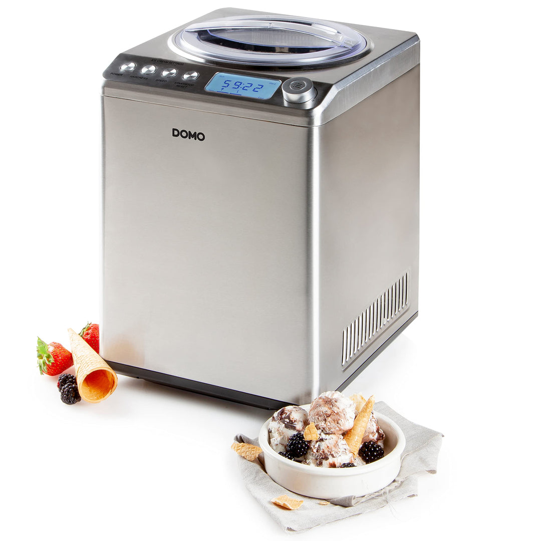 DOMO DO9232I Eismaschine, 18/8 Edelstahl, 2.5 liters