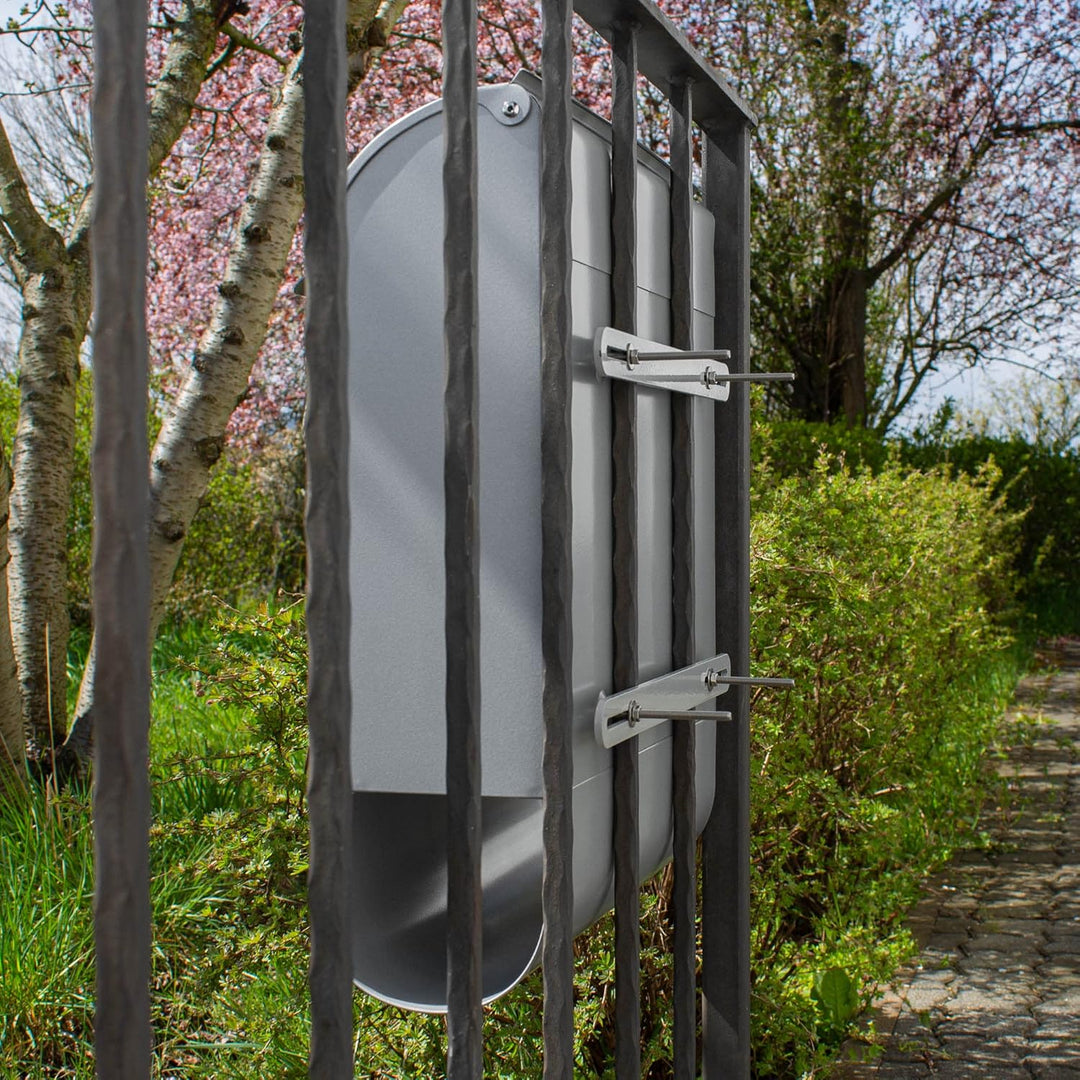 banjado Briefkasten Befestigung - Befestigungsset für Zaunbriefkasten und Briefkästen an Toren - Bri