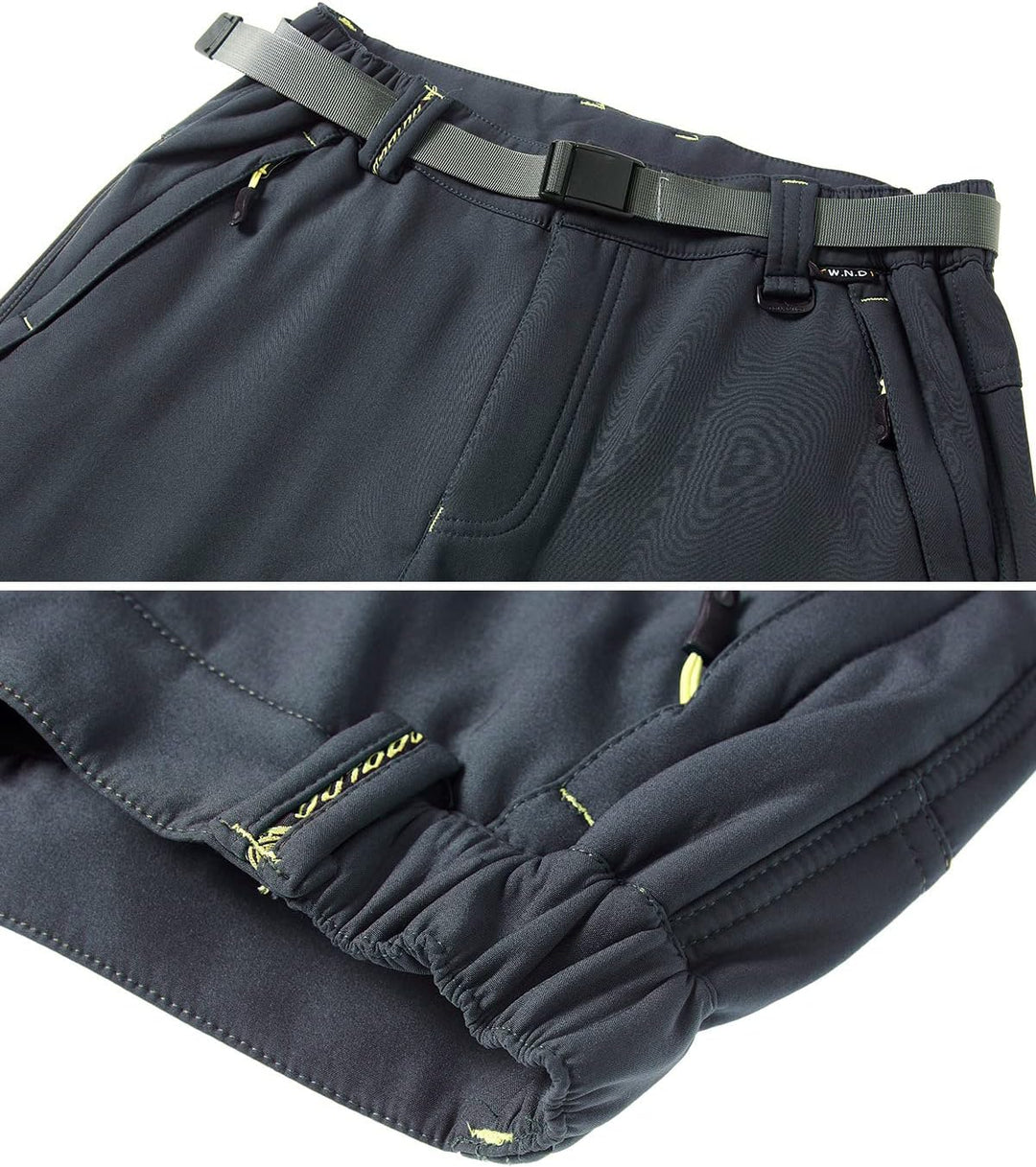 CARWORNIC Herren Wanderhose Wasserdicht Skihose Softshellhose Trekkinghose 36W / 32L #2 Grau-blau, 3