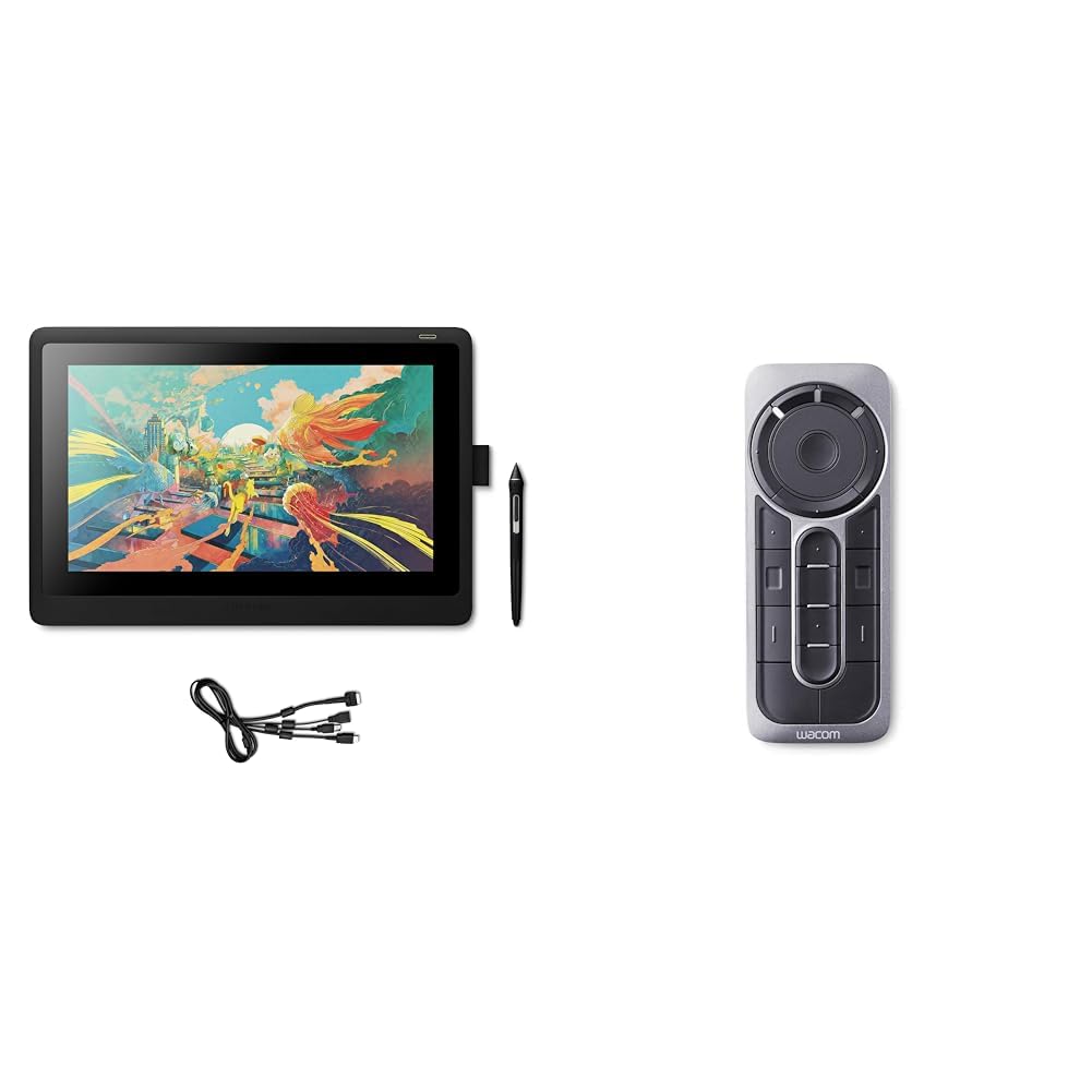 Wacom Cintiq 16 Kreativ-Stift-Display Tablet (zum Skizzieren, Illustrieren &amp; Zeichnen direkt auf dem