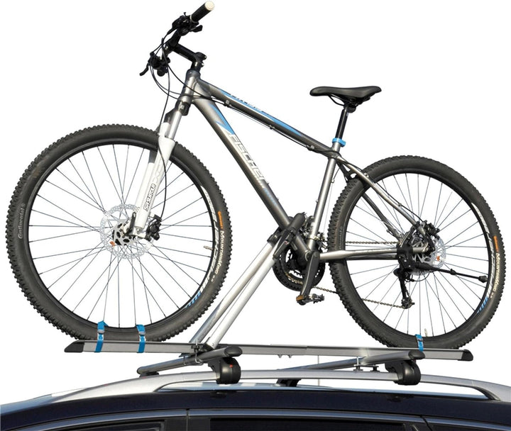 Fischer Auto Dach Fahrradträger, TÜV GS geprüft, geeignet für EIN Fahrrad, Beladung bis 15 kg, absch