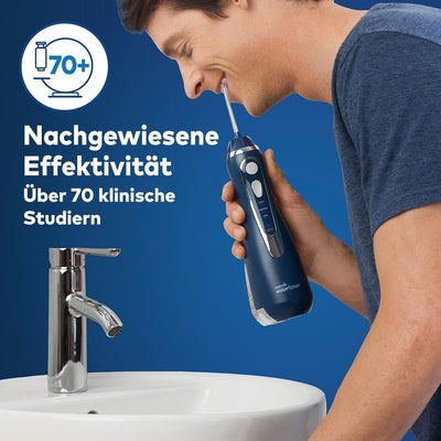 Waterpik Kabellose Munddusche Advanced, 4 Aufsätze, Druckbereich 3,1 bis 5,2 bar, 3 Druckeinstellung