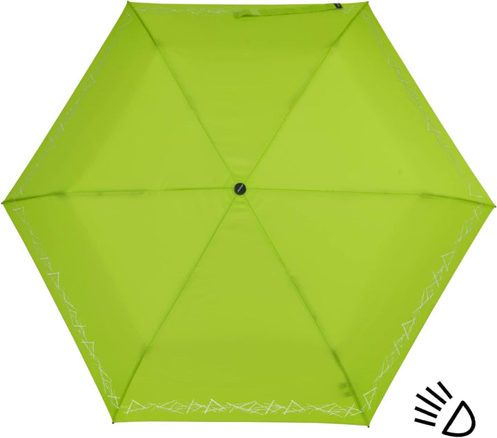Knirps 4Kids Kinder-Taschenschirm reflective mit Reflexborte - limette, limette