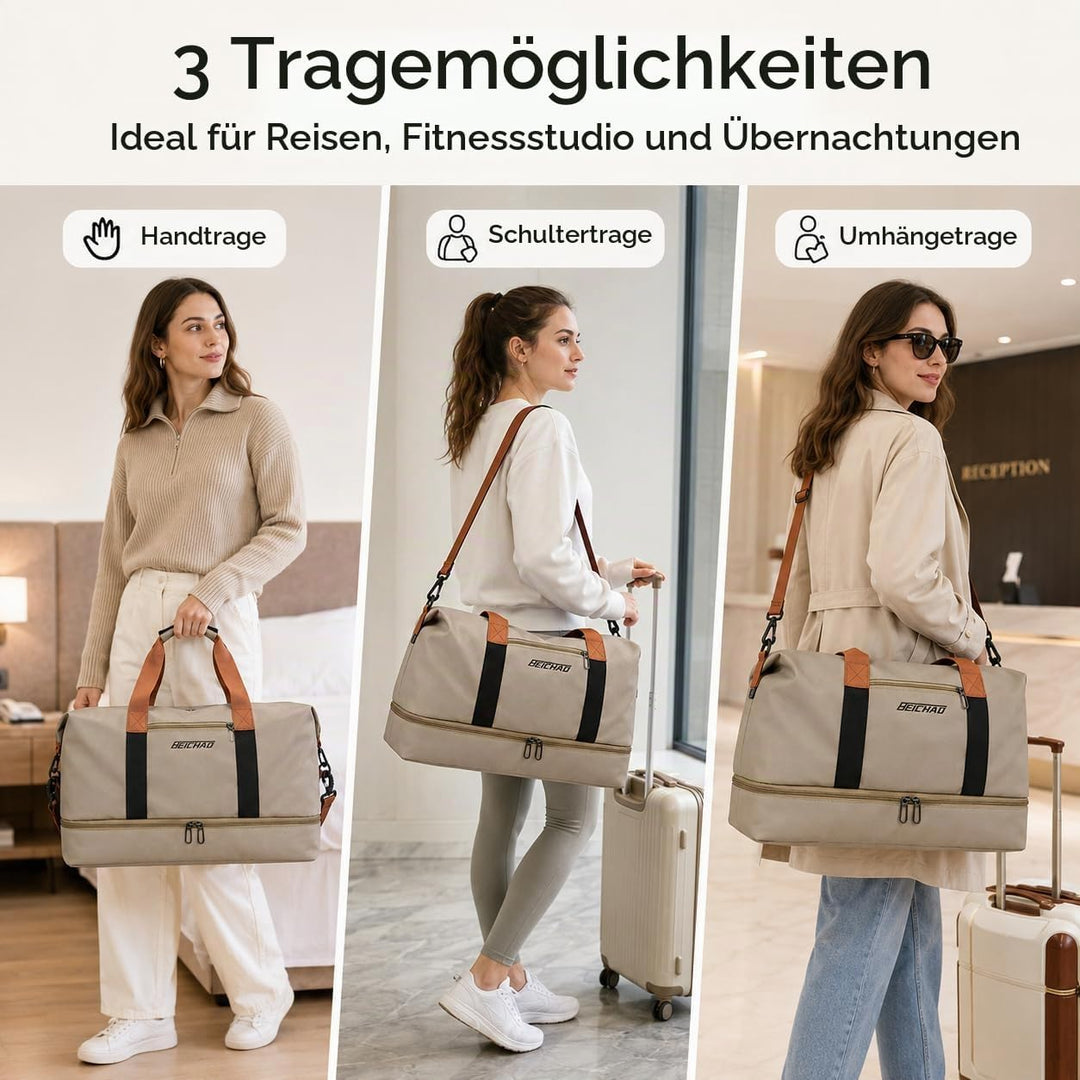 lafo Sporttasche &amp; Reisetasche für Damen und Herren, Wochenendtasche Gym Bag, wasserdichte Schwimmta