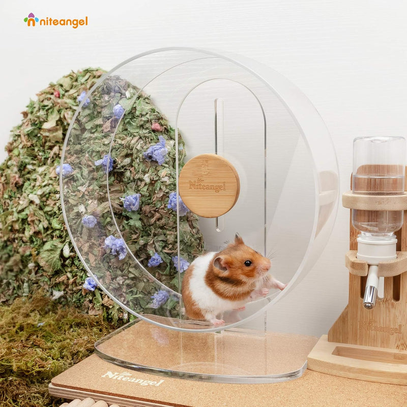 Niteangel Laufrad für Hamster, leise, drehende Acryl-Hamsterlaufräder für Hamster, Rennmäuse, Mäuse,