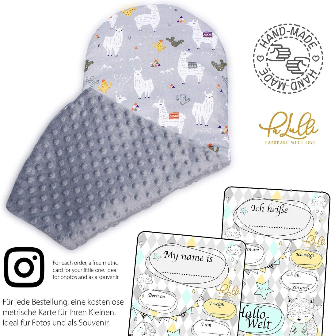 PaLulli 4-TLG Premium Velvet Baby Ausstattung-Set Kuschelnest Babynest 100x55cm herausnehmbarer Baby