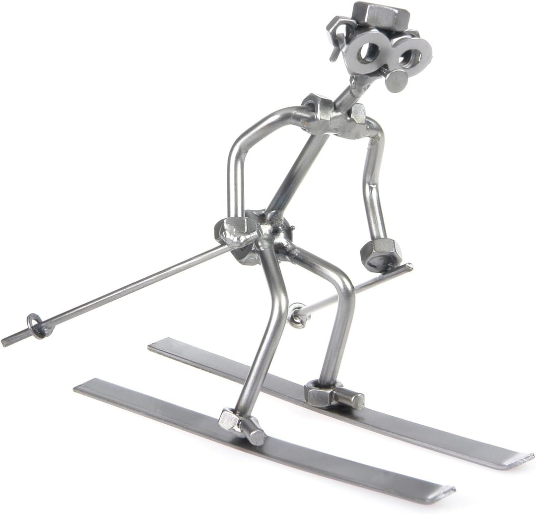 metalman24 Schraubenmännchen Skifahrer SKI Slalom handgefertigte ausgefallene Geschenkidee
