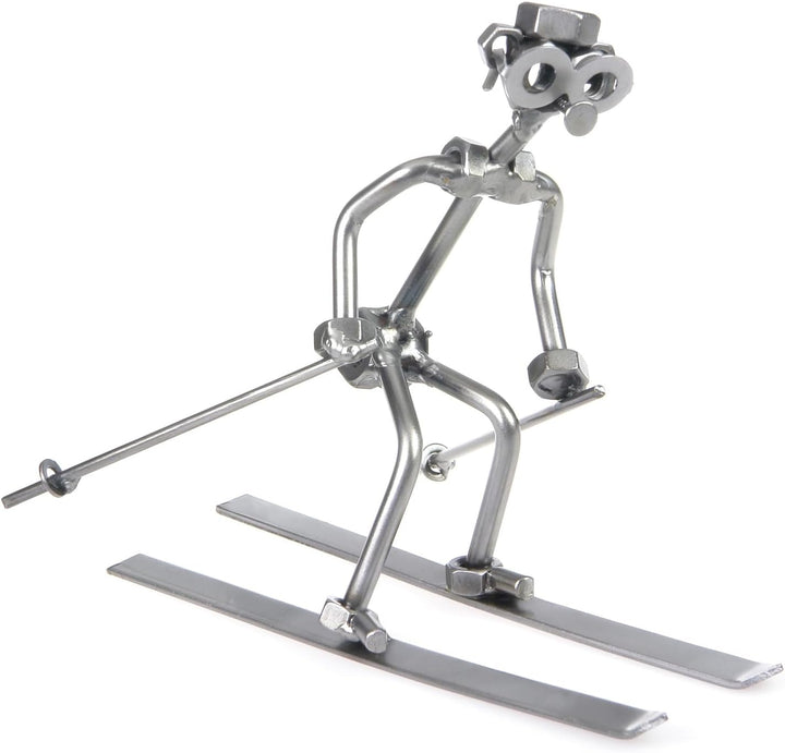 metalman24 Schraubenmännchen Skifahrer SKI Slalom handgefertigte ausgefallene Geschenkidee