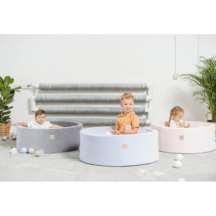 MEOWBABY Bällebad Baby - Rund 90x40cm Ball Pit für Kinder ab 1 Jahr mit 300 Bälle - Weiches & Sicher