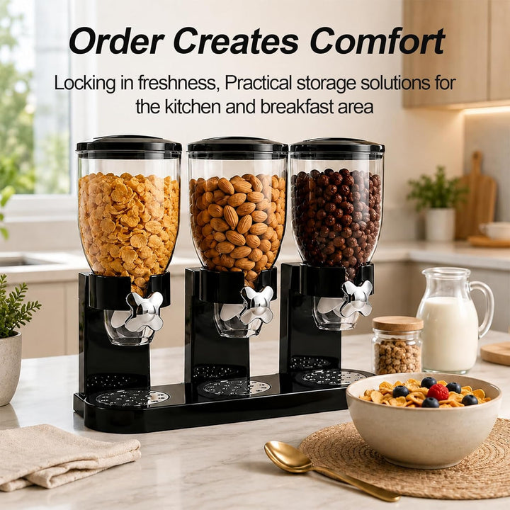 Cereal Dispenser Countertop 2L 3er Pack, Luftdichter Müslispender für die Organisation des Küchenvor