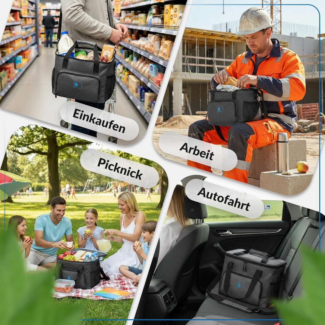 Obics Kühltasche 20L & 30L - Kühlbox faltbar mit integriertem Flaschenöffner - langlebig Dank wasser