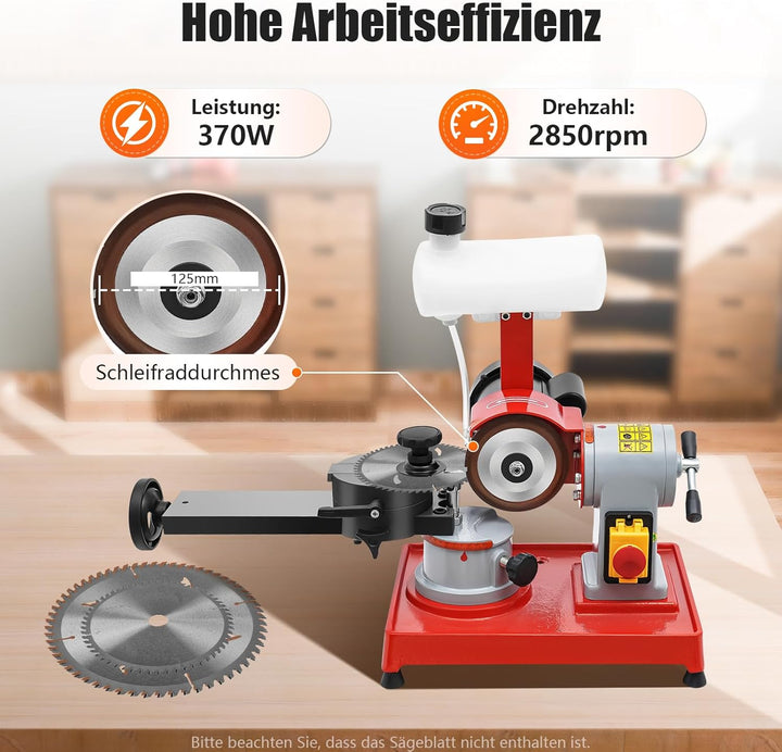 370W Kreissägeblattschärfer für 80-700mm Sägeblätter Nassschleifer 2850RPM Profi Sägeblatt Schärfger