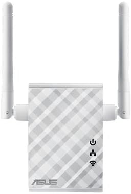 Asus RP-N12 Repeater (Wi-Fi 4 N300, WLAN Reichweitenverlängerung, Power-Schalter, 2 externe Antennen