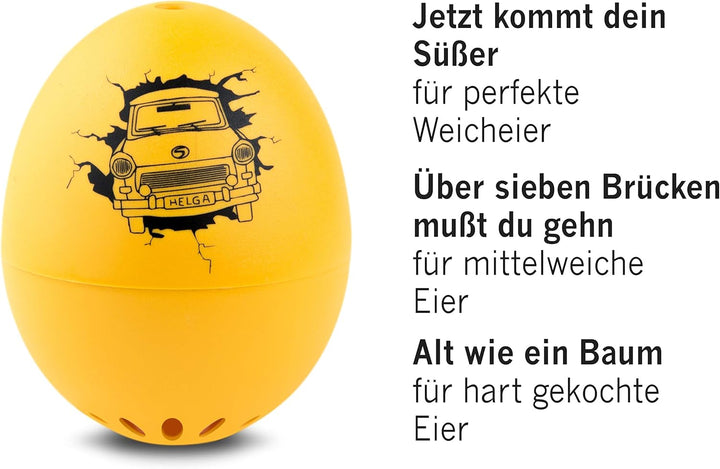 Helga PiepEi - Singende Eieruhr zum Mitkochen - Eierkocher für 3 Härtegrade - Trabant DDR Geschenk -