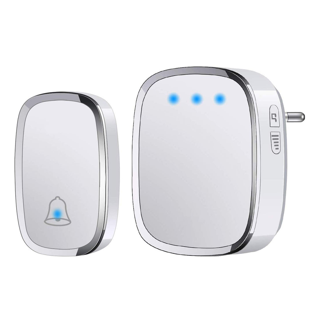 YYQ Türklingel kabellos-Outdoor Wasserdicht IP44 mit Reichweite 300 m, LED-Anzeige, 1 Knopf Sender u