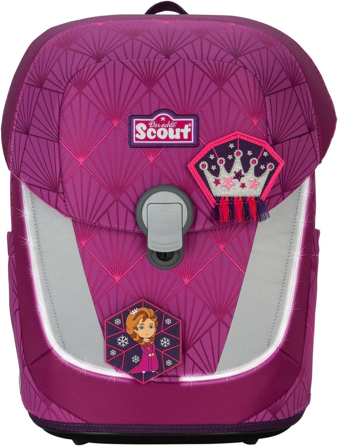 Scout Sunny II Schulranzen-Set 5-tlg. Exklusiv Safety Light Diamond Princess 2023