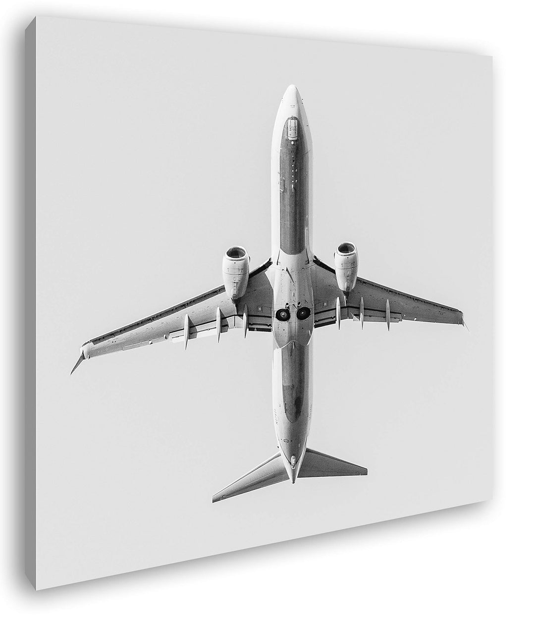 deyoli Unterseite eines Flugzeuges Format: 70x70 Effekt: Schwarz&Weiss als Leinwandbild, Motiv ferti
