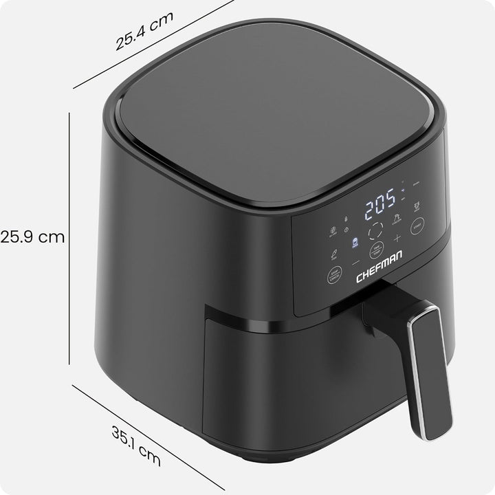 Chefman 3.8L Heissluftfritteuse, schnell & einfach, kompakte Heissluftfritteuse mit Hi-Fry Technolog