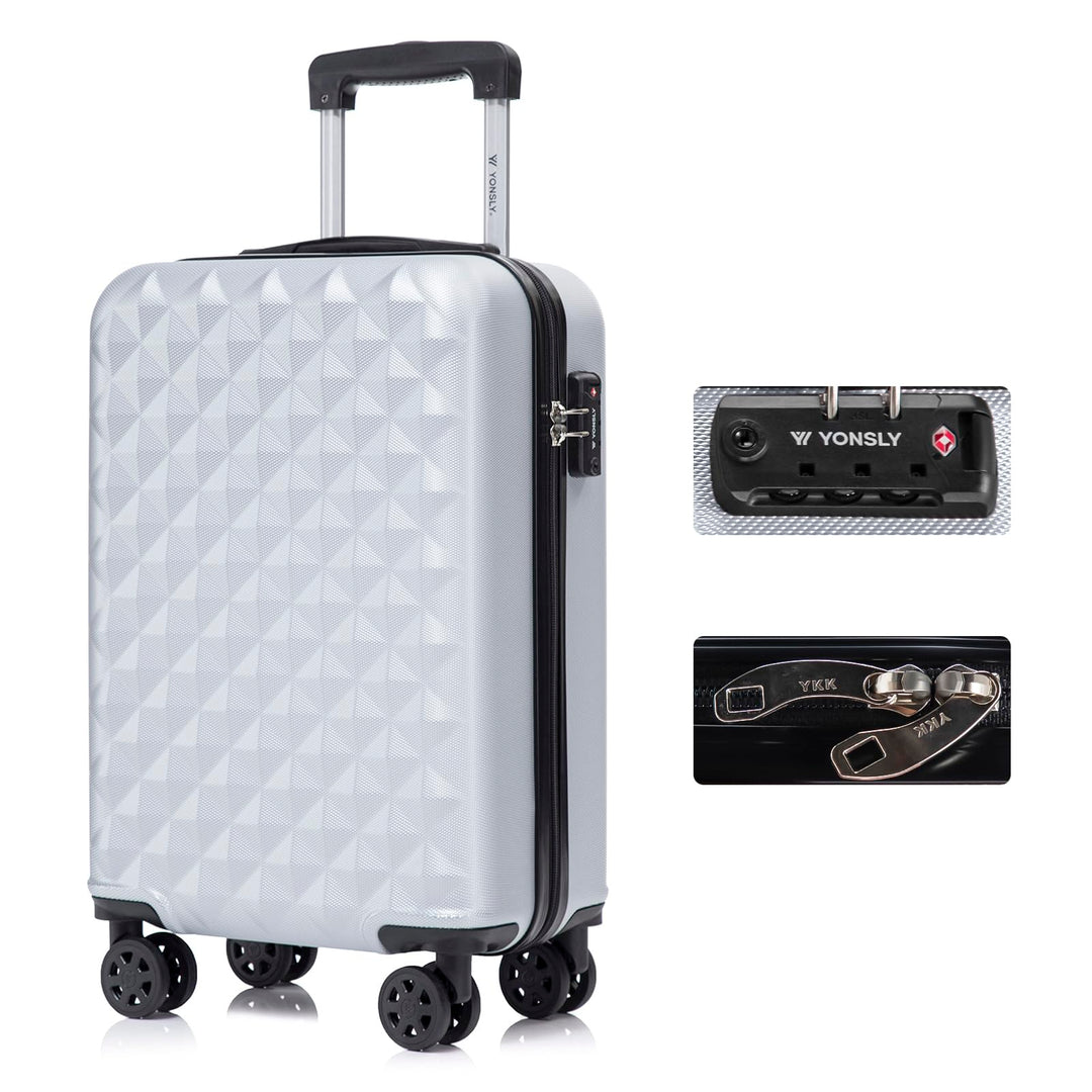 Premium Reisekoffer TSA-Schloss,YKK-Reissverschluss Hartschalen-Koffer Trolley Kabinenkoffer Rollkof