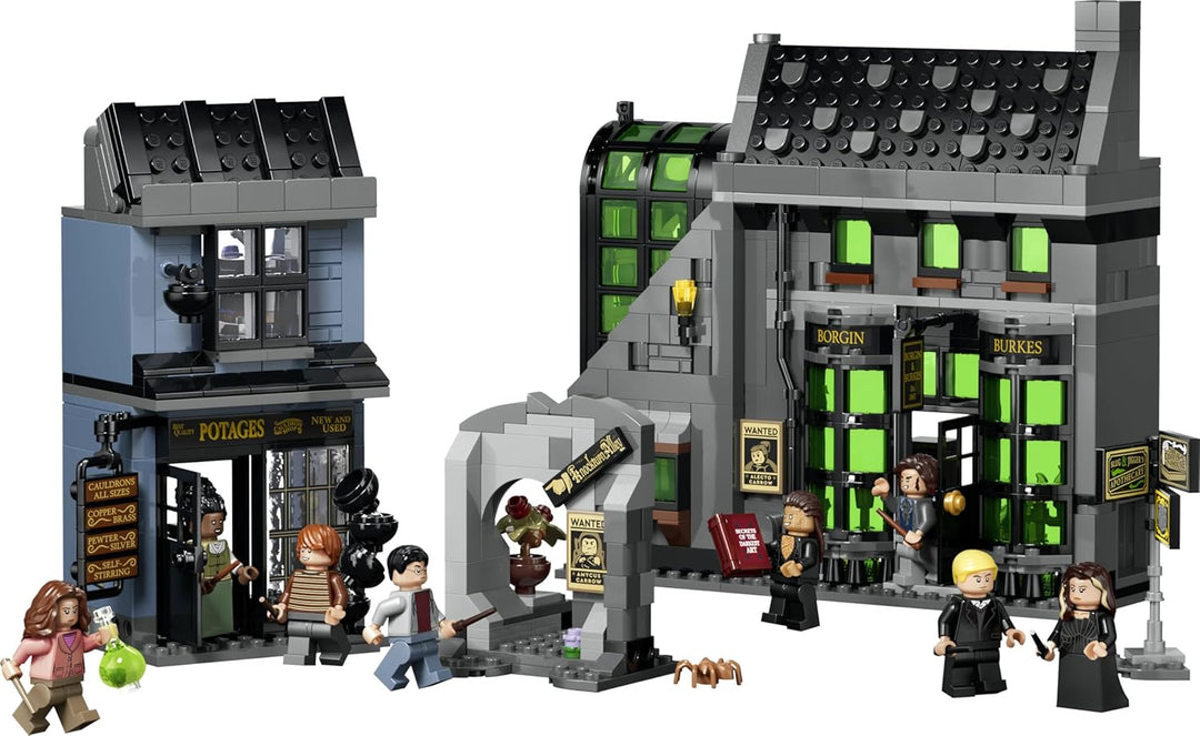LEGO Harry Potter Zaubererläden in der Winkelgasse Spielzeug - Miniatur Modellbau mit 8 Minifiguren