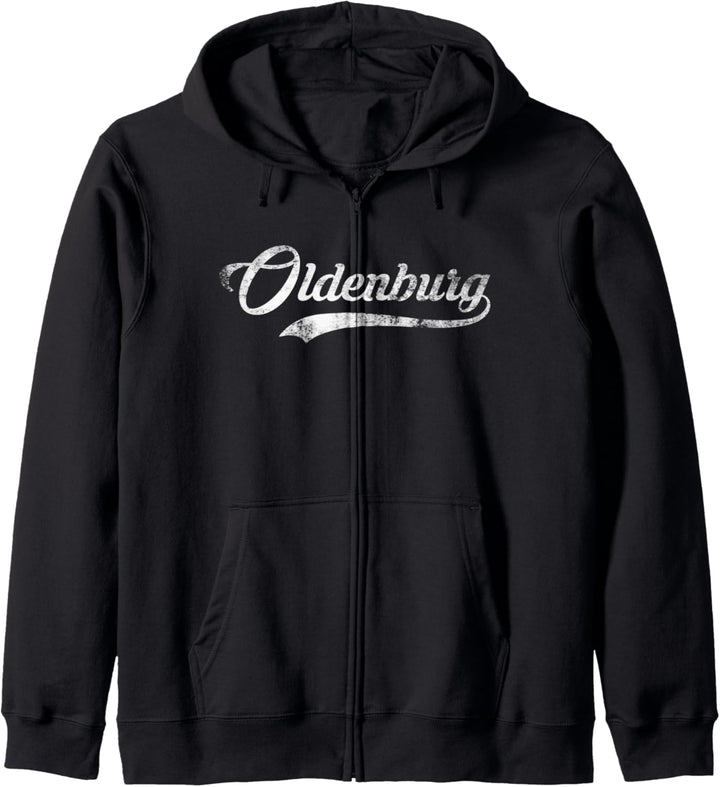 Oldenburg Stadt Vintage Design - Coole alte Schule Kapuzenjacke
