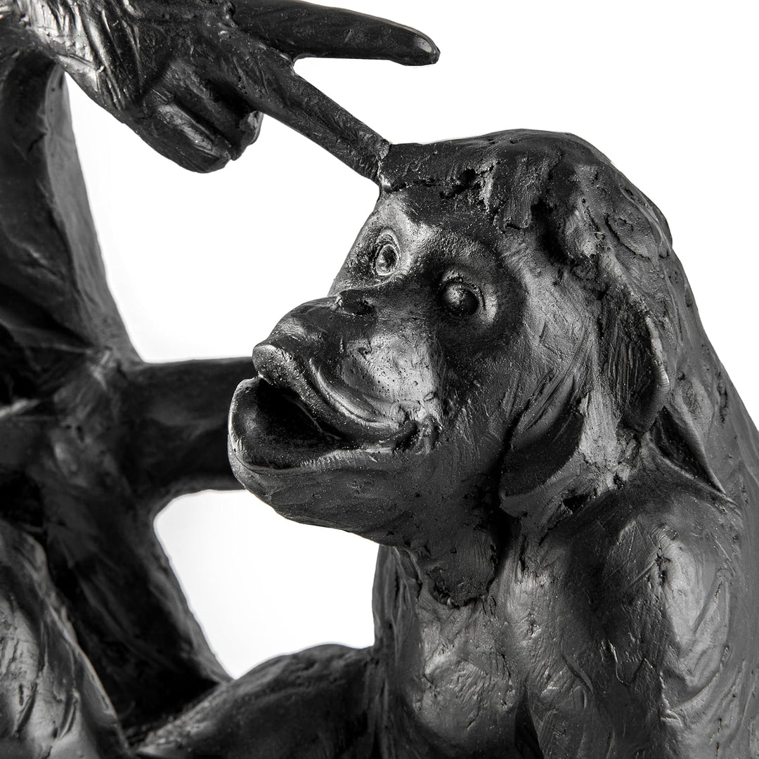 Buchstützen Affen dekorative Affen Buchstütze aus Kunststein (Polyresin) Bookend ist 2,5 KG schwer,